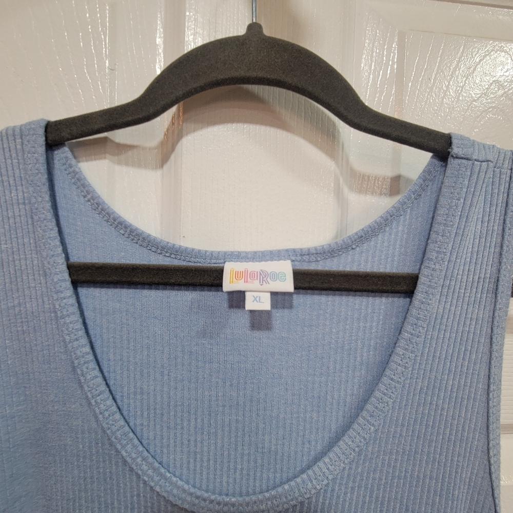 LuLaRoe Blue Sleeveless Maxi Dress, Size XL - Picture 4 of 4